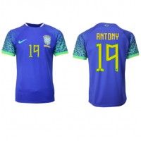Billiga Brasilien Antony #19 Borta fotbollskläder VM 2022 Kortärmad